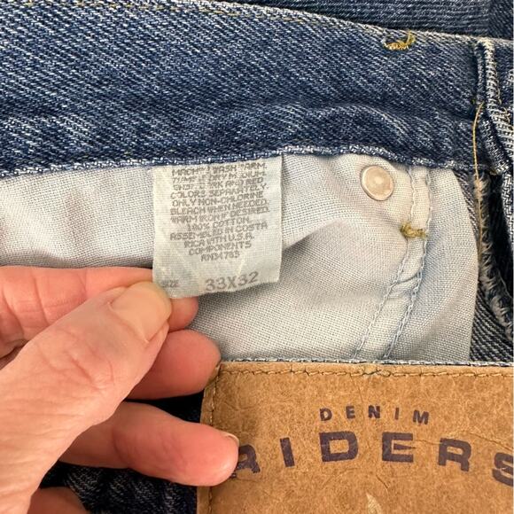 Lee Riders Jeans Unisex 31 x 32 Vintage Cotton Denim High Waist Straight Leg - Picture 8 of 14